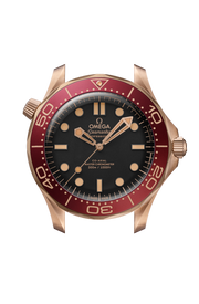 Profilo laterale della cassa in Bronze Gold 9K e titanio grado 2 con vetro zaffiro bombato antiriflesso.